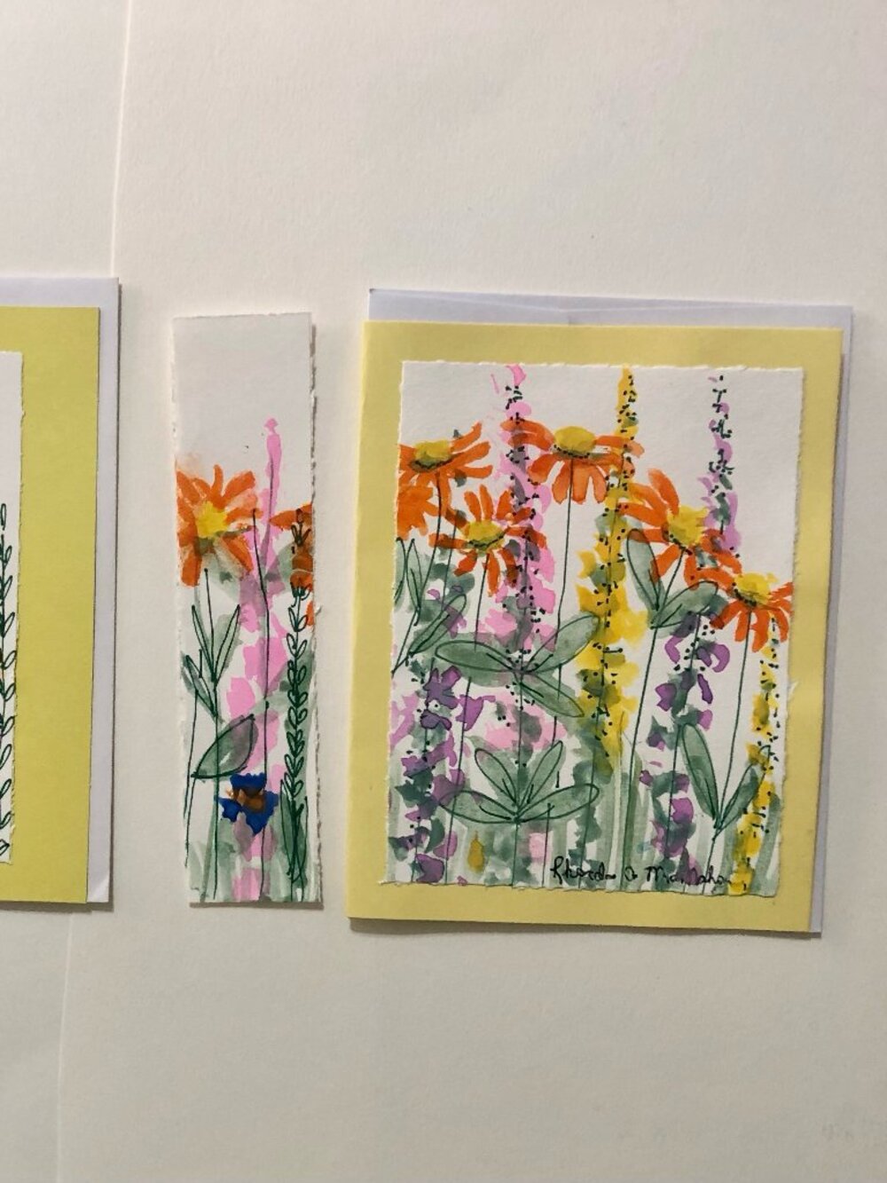 Watercolor Floral Cards and Envelopes